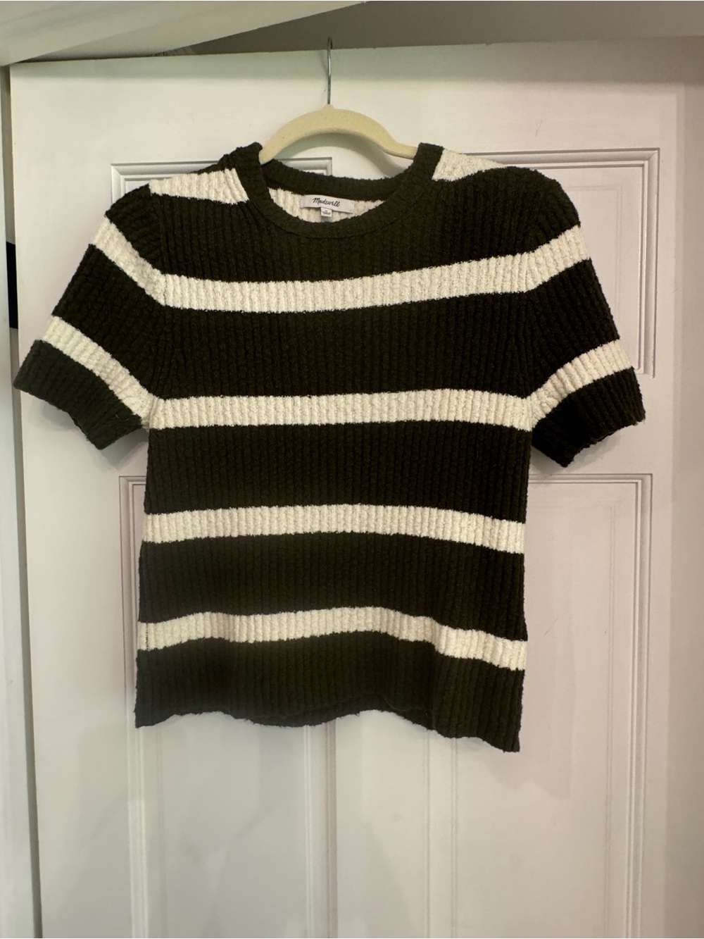 Madewell stripe boucle knit short sleeve sweater - Picture 5 of 7